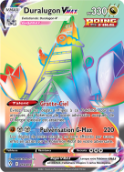 Carte Pokémon Duralugon-VMAX 219/203 Rainbow Évolution Céleste