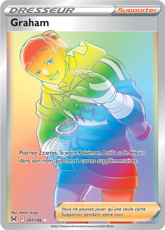 Carte Pokémon Graham 207/196 Rainbow Origine Perdue