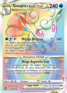 Carte Pokémon Goupix d'Alola-VSTAR 197/195 Rainbow Tempête Argentée
