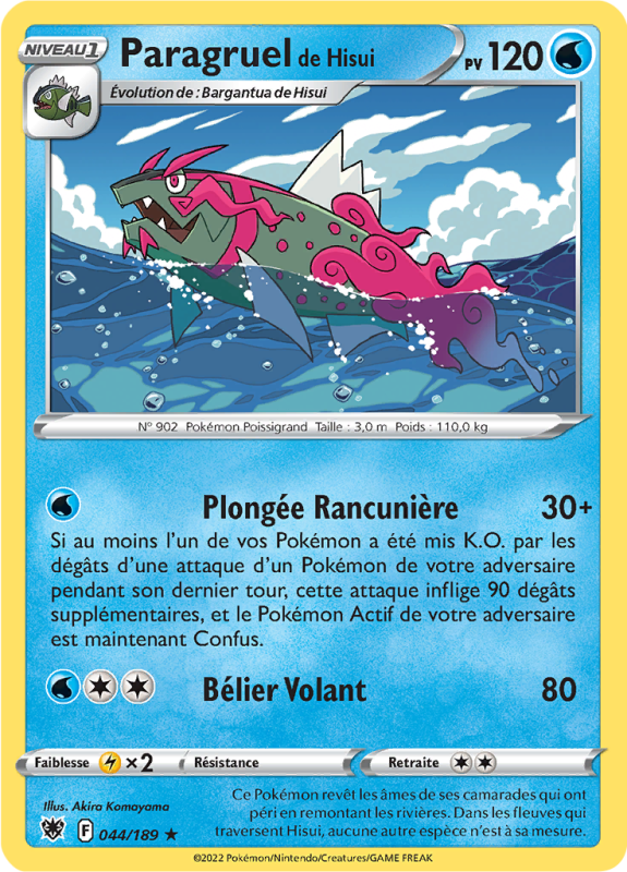 Carte Pokémon Paragruel de Hisui 044/189 Rare Astres Radieux
