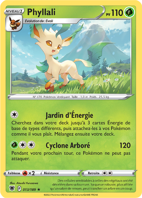 Carte Pokémon Phyllali 013/189 Rare Astres Radieux