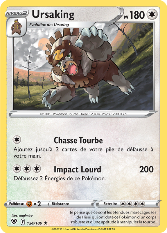 Carte Pokémon Ursaking 124/189 Rare Astres Radieux