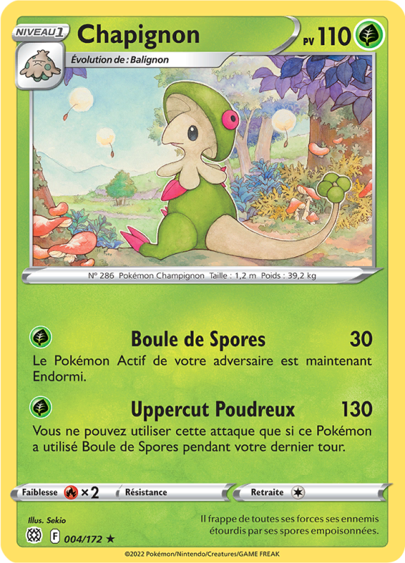 Carte Pokémon Chapignon 004/172 Rare Stars Étincelantes