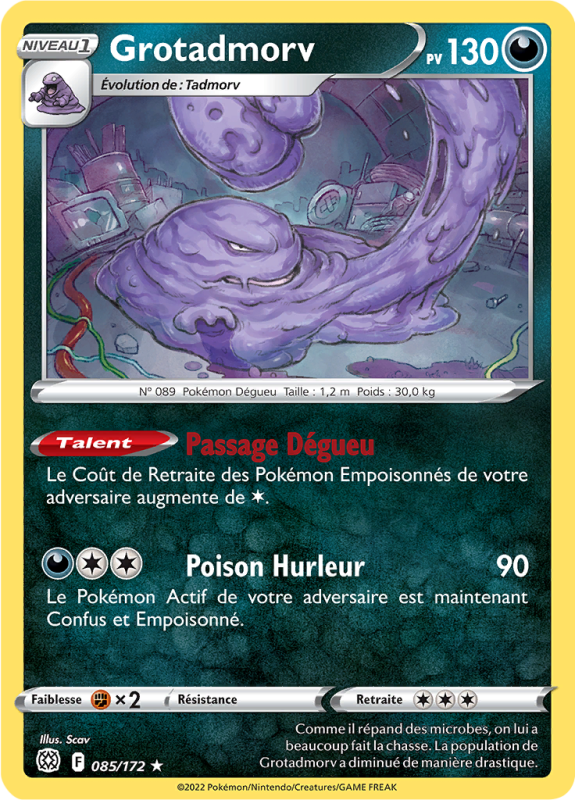 Carte Pokémon Grotadmorv 085/172 Rare Stars Étincelantes