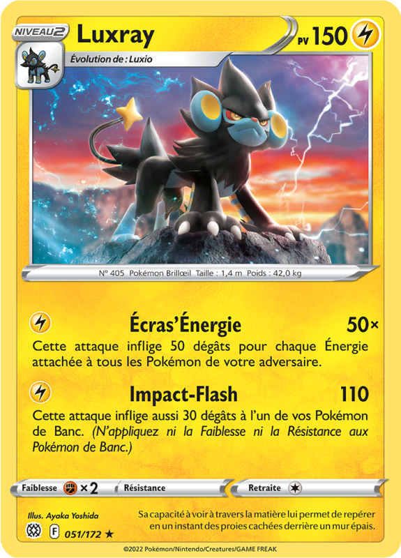 Carte Pokémon Luxray 051/172 Rare Stars Étincelantes