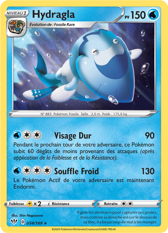 Carte Pokémon Hydragla 054/189 Rare Ténèbres Embrasées