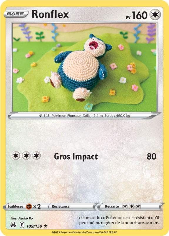 Carte Pokémon Ronflex 109/159 Rare Zénith Suprême