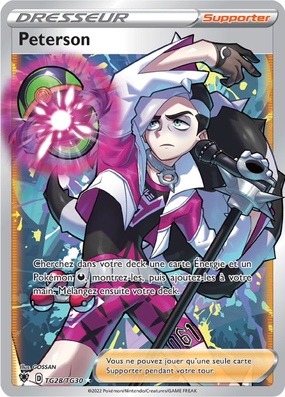 Carte Pokémon Peterson TG28/TG30 Trainer Gallery Astres Radieux