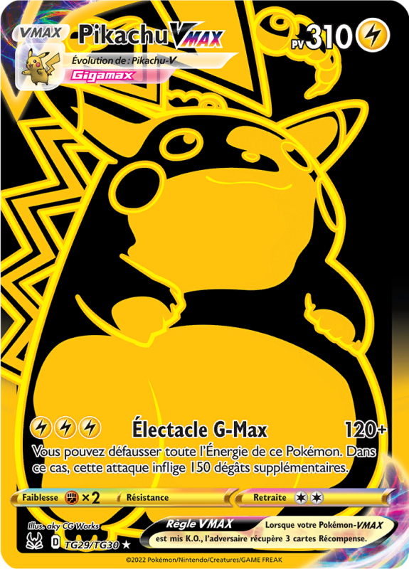Carte Pokémon Pikachu-VMAX TG29/TG30 Trainer Gallery Origine Perdue