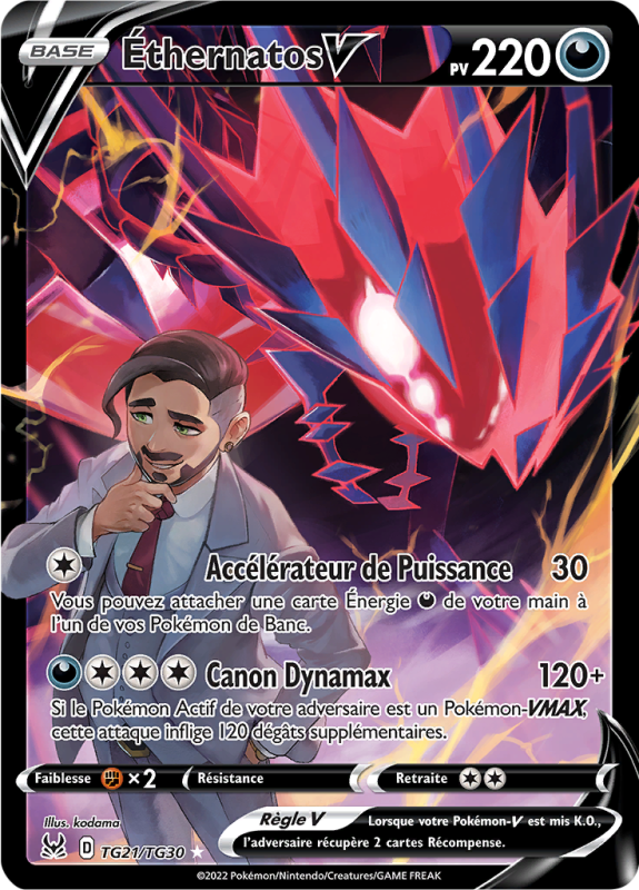 Carte Pokémon Éthernatos-V TG21/TG30 Trainer Gallery Origine Perdue