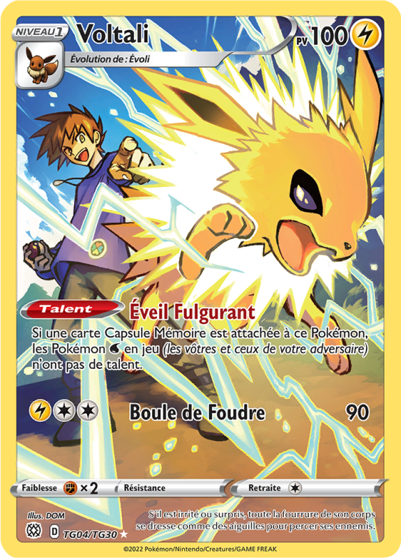 Carte Pokémon Voltali TG04/TG30 Trainer Gallery Stars Étincelantes