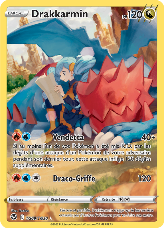 Carte Pokémon Drakkarmin TG09/TG30 Trainer Gallery Tempête Argentée