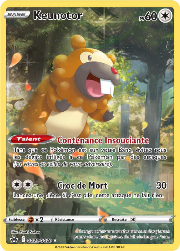 Carte Pokémon Keunotor GG29/GG70 Trainer Gallery Zénith Suprême