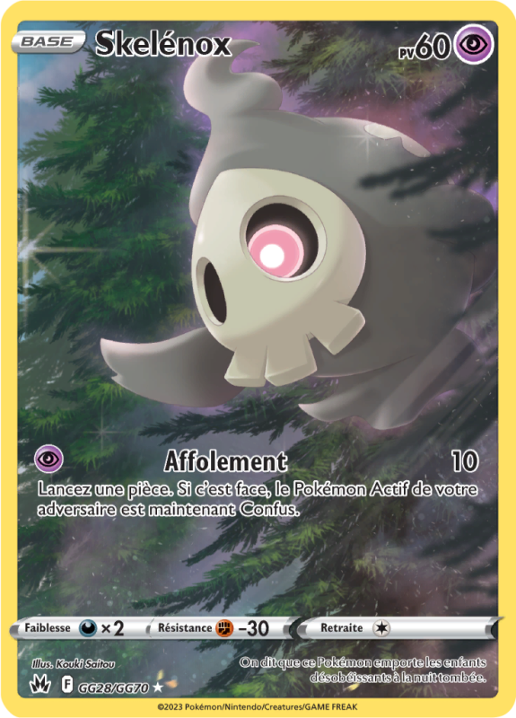 Carte Pokémon Skelénox GG28/GG70 Trainer Gallery Zénith Suprême