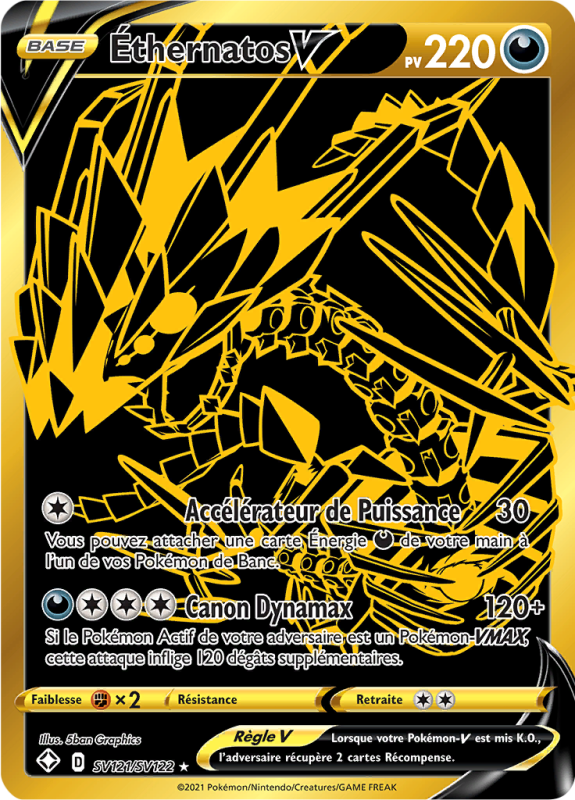 Carte Pokémon Éthernatos-V SV121/SV122 Ultra Rare Destinées Radieuses