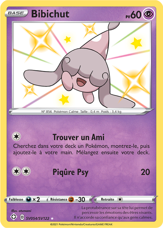 Carte Pokémon Bibichut SV054/SV122 Ultra Rare Destinées Radieuses