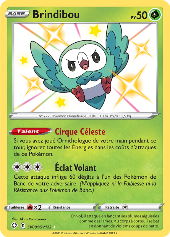 Carte Pokémon Brindibou SV001/SV122 Ultra Rare Destinées Radieuses