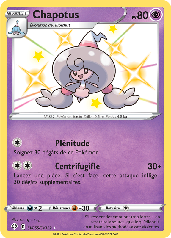 Carte Pokémon Chapotus SV055/SV122 Ultra Rare Destinées Radieuses