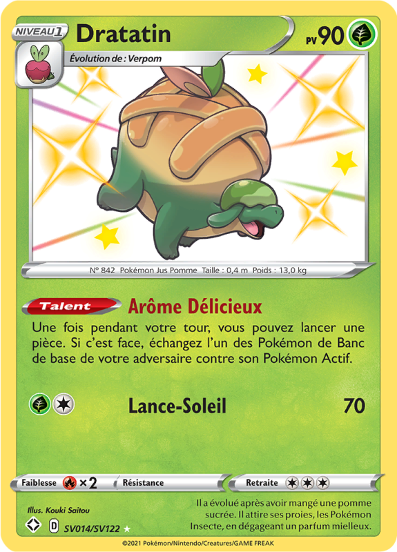 Carte Pokémon Dratatin SV014/SV122 Ultra Rare Destinées Radieuses