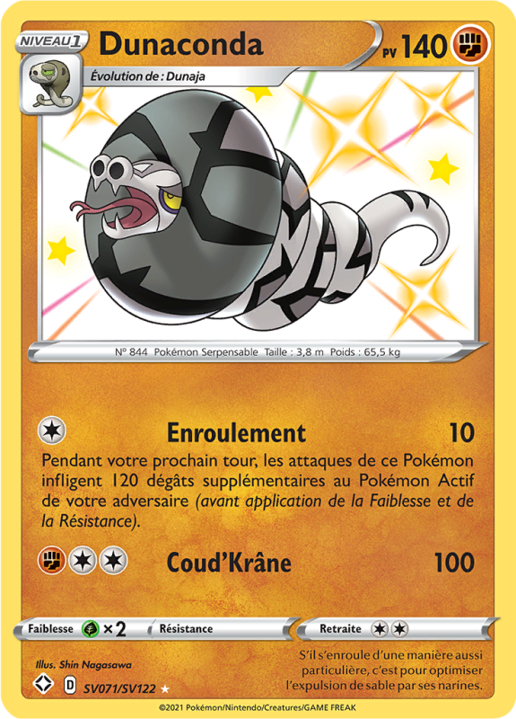 Carte Pokémon Dunaconda SV071/SV122 Ultra Rare Destinées Radieuses