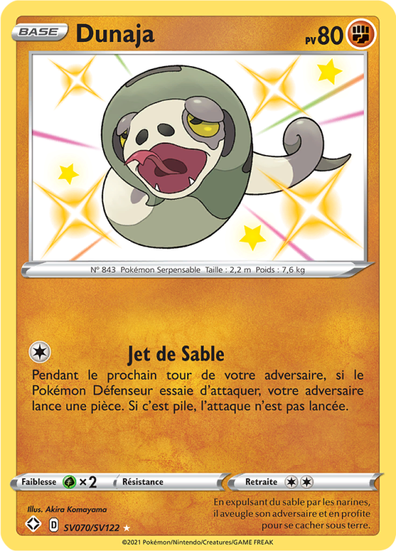Carte Pokémon Dunaja SV070/SV122 Ultra Rare Destinées Radieuses