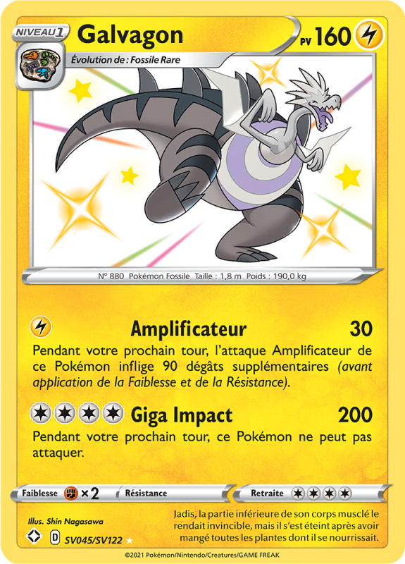 Carte Pokémon Galvagon SV045/SV122 Ultra Rare Destinées Radieuses