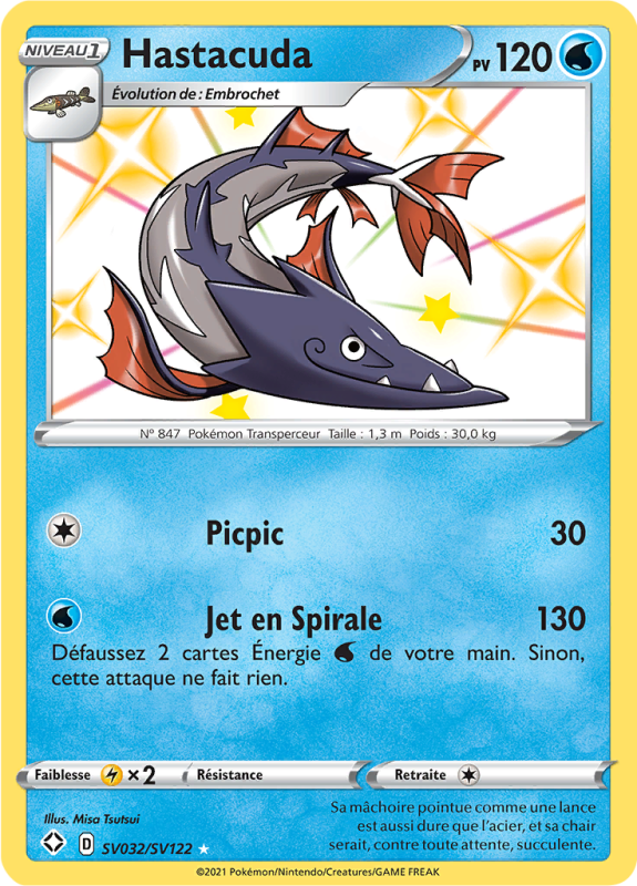 Carte Pokémon Hastacuda SV032/SV122 Ultra Rare Destinées Radieuses