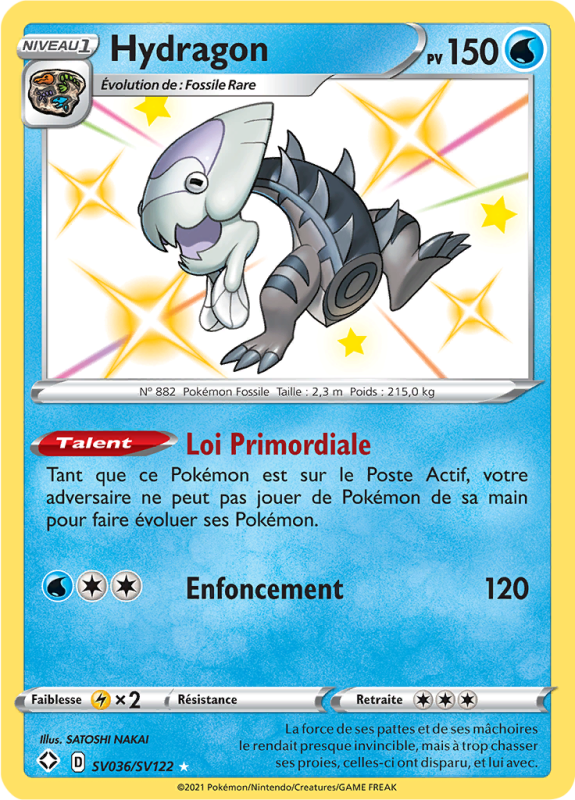 Carte Pokémon Hydragon SV036/SV122 Ultra Rare Destinées Radieuses