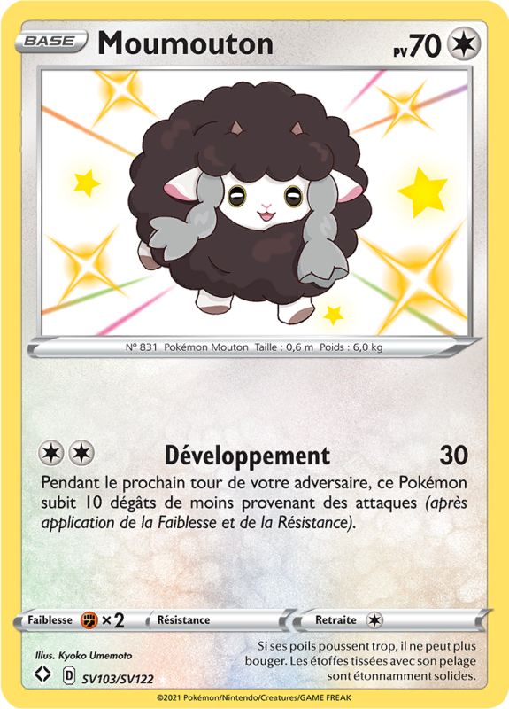 Carte Pokémon Moumouton SV103/SV122 Ultra Rare Destinées Radieuses
