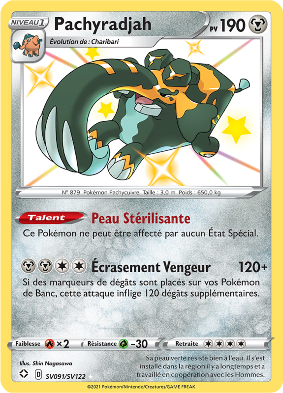 Carte Pokémon Pachyradjah SV091/SV122 Ultra Rare Destinées Radieuses