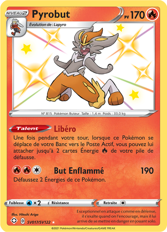 Carte Pokémon Pyrobut SV017/SV122 Ultra Rare Destinées Radieuses