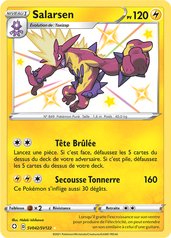 Carte Pokémon Salarsen SV042/SV122 Ultra Rare Destinées Radieuses