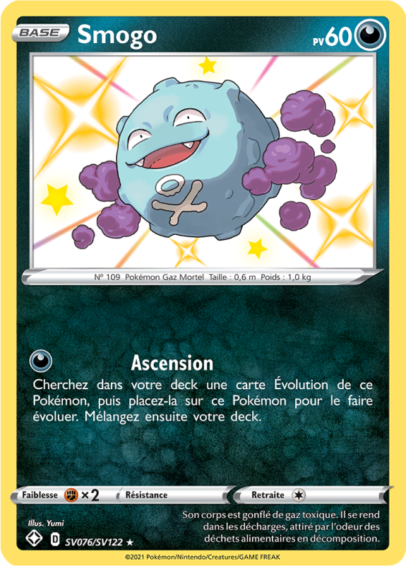 Carte Pokémon Smogo SV076/SV122 Ultra Rare Destinées Radieuses