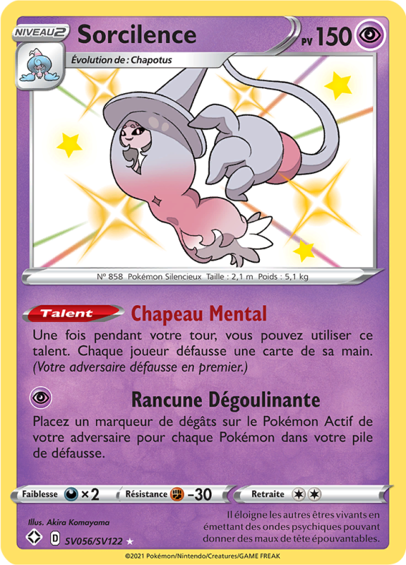 Carte Pokémon Sorcilence SV056/SV122 Ultra Rare Destinées Radieuses