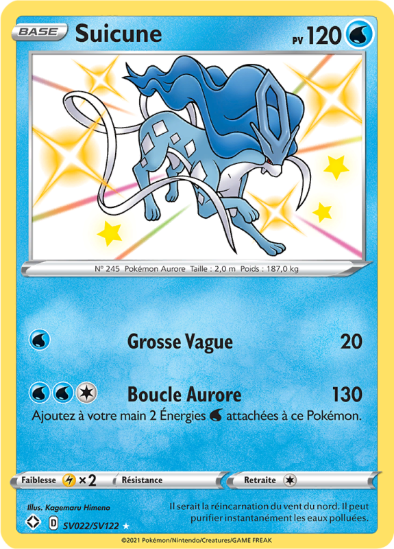 Carte Pokémon Suicune SV022/SV122 Ultra Rare Destinées Radieuses