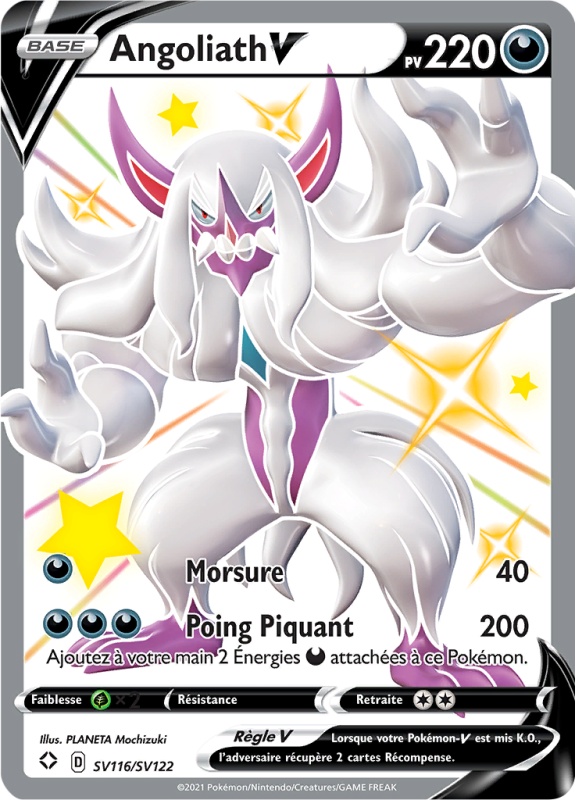 Carte Pokémon Angoliath-V SV116/SV122 Ultra Rare Destinées Radieuses