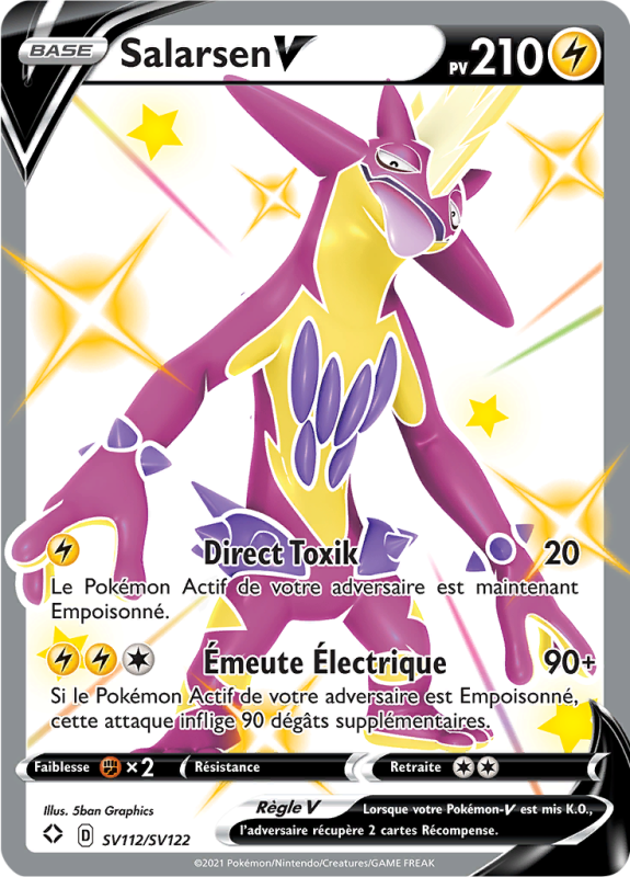 Carte Pokémon Salarsen-V SV112/SV122 Ultra Rare Destinées Radieuses