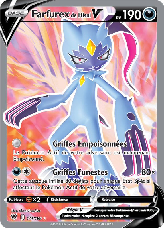 Carte Pokémon Farfurex de Hisui-V 174/189 Ultra Rare Astres Radieux