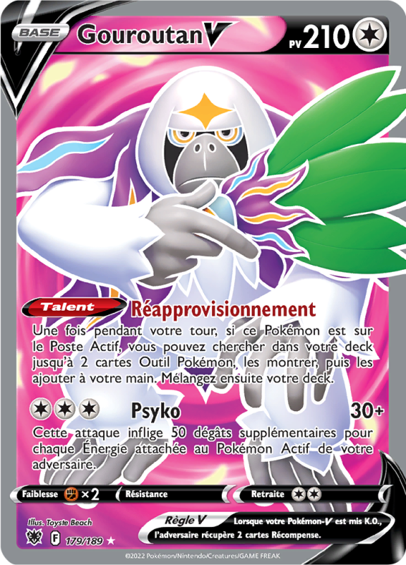 Carte Pokémon Gouroutan-V 179/189 Ultra Rare Astres Radieux