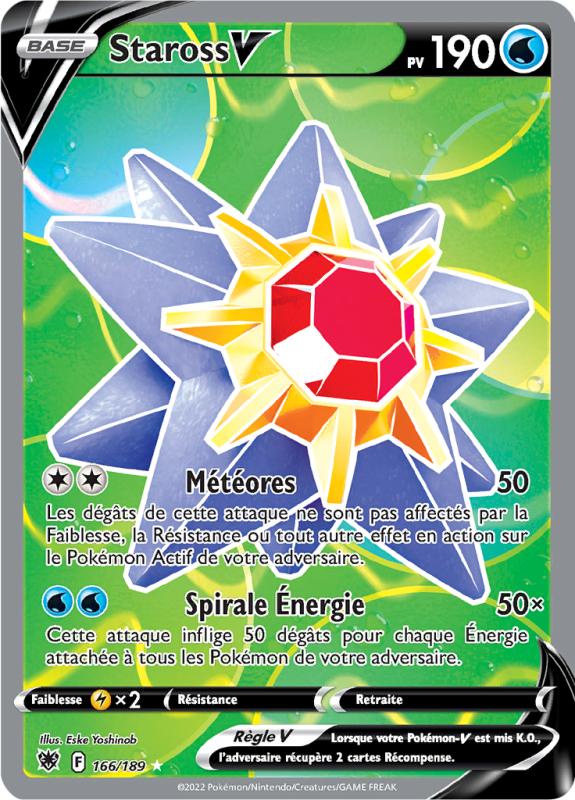 Carte Pokémon Staross-V 166/189 Ultra Rare Astres Radieux