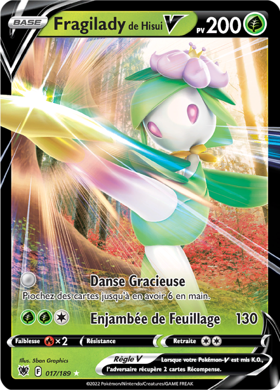 Carte Pokémon Fragilady de Hisui-V 017/189 Ultra Rare Astres Radieux