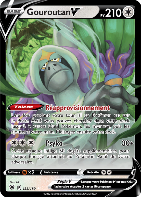 Carte Pokémon Gouroutan-V 133/189 Ultra Rare Astres Radieux
