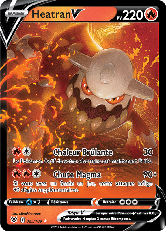 Carte Pokémon Heatran-V 025/189 Ultra Rare Astres Radieux