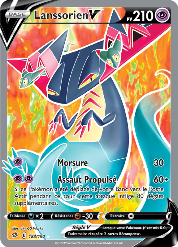 Carte Pokémon Lanssorien-V 183/192 Ultra Rare Clash des Rebelles