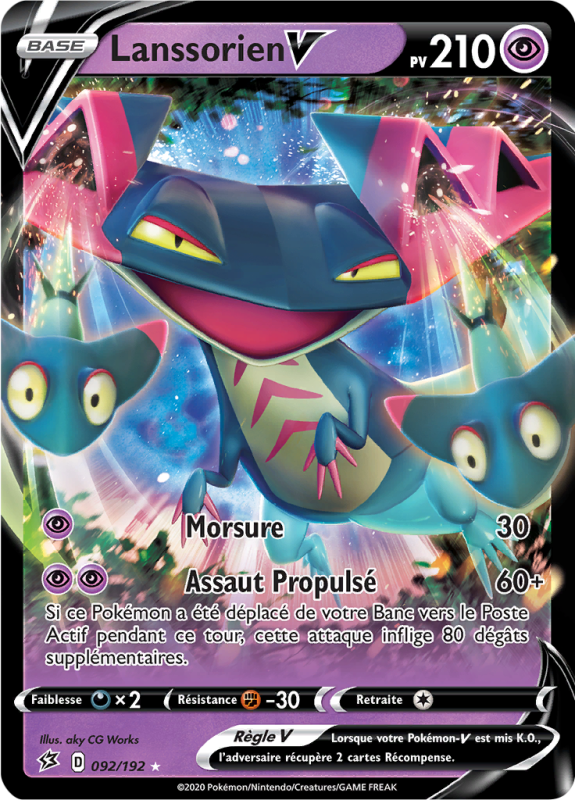 Carte Pokémon Lanssorien-V 092/192 Ultra Rare Clash des Rebelles