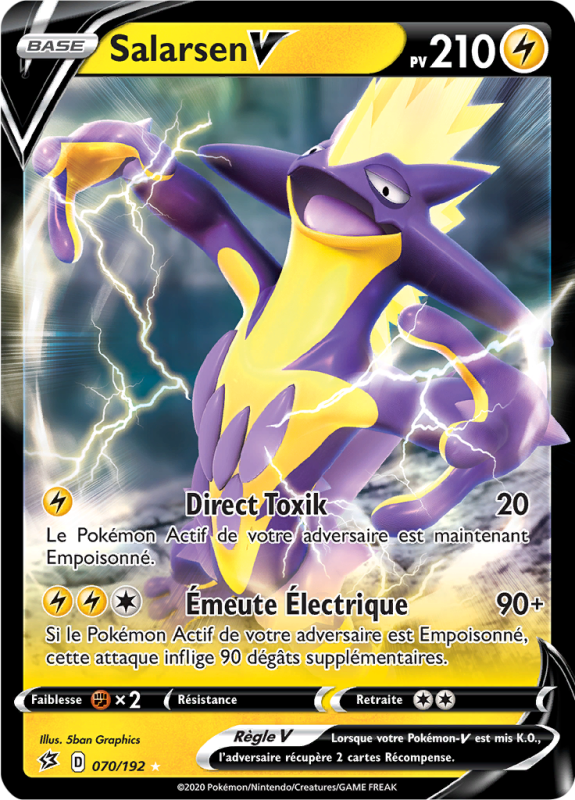 Carte Pokémon Salarsen-V 070/192 Ultra Rare Clash des Rebelles