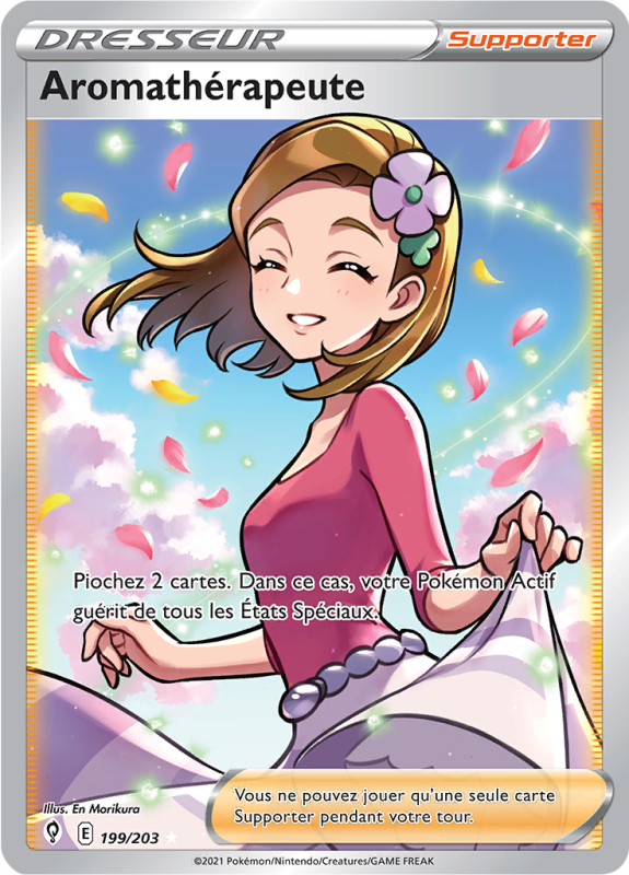 Carte Pokémon Aromathérapeute 199/203 Ultra Rare Évolution Céleste