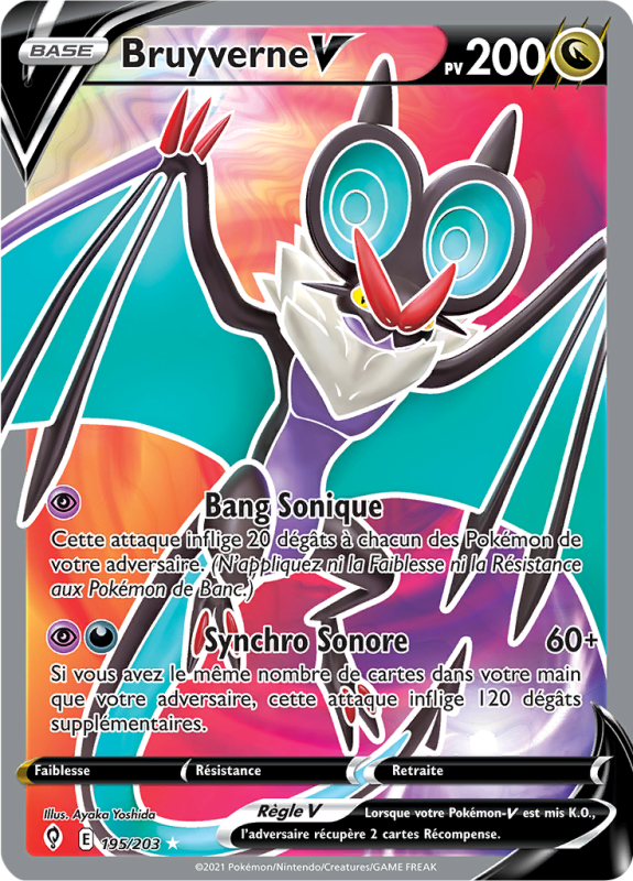 Carte Pokémon Bruyverne-V 195/203 Ultra Rare Évolution Céleste