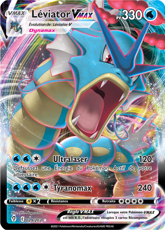 Carte Pokémon Léviator-VMAX 029/203 Ultra Rare Évolution Céleste