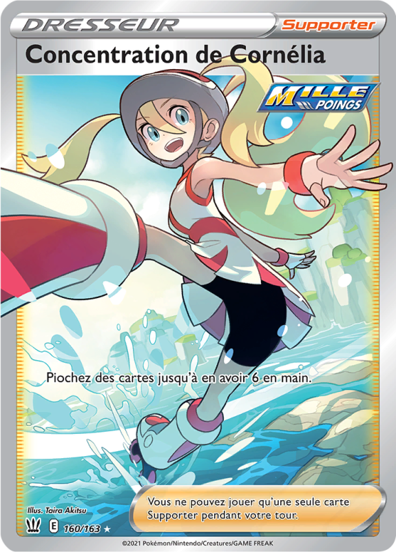 Carte Pokémon Concentration de Cornélia 160/163 Ultra Rare Styles de Combat
